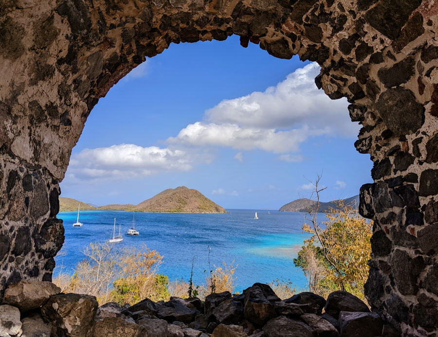 Old stone arch Virgin Islands